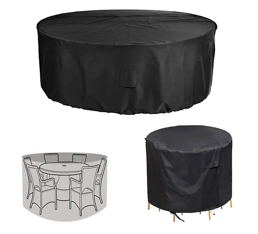 244*59cm Round furniture dustproof and waterproof cover, outdoor garden table furniture protective cover AZ22857