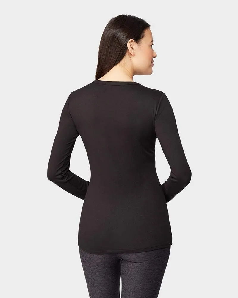 32 Degrees Heat Womens Ultra Soft Thermal Lightweight Baselayer Crew Neck Long Sleeve Top