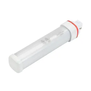8W LED 2-pin Compact Lamp, Horizontal Orientation. 120-277V Input, G24d Base, 2700K, Direct Drive, Generation 2