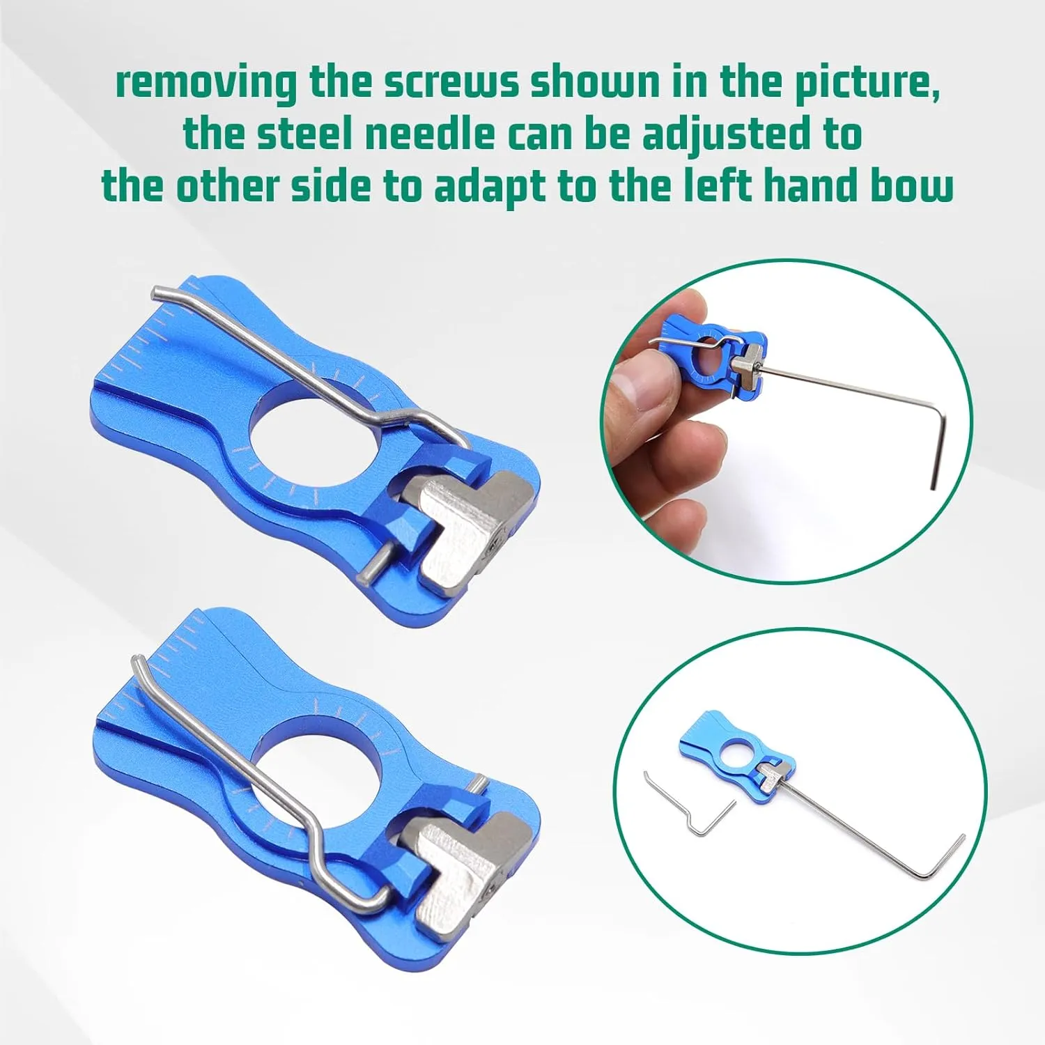 Archery Arrow Rest and Cushion Plunger Aluminum Magnetic Arrow Rest Adjustable Bow Plunger with Teflon Button for Recurve Bow Longbow