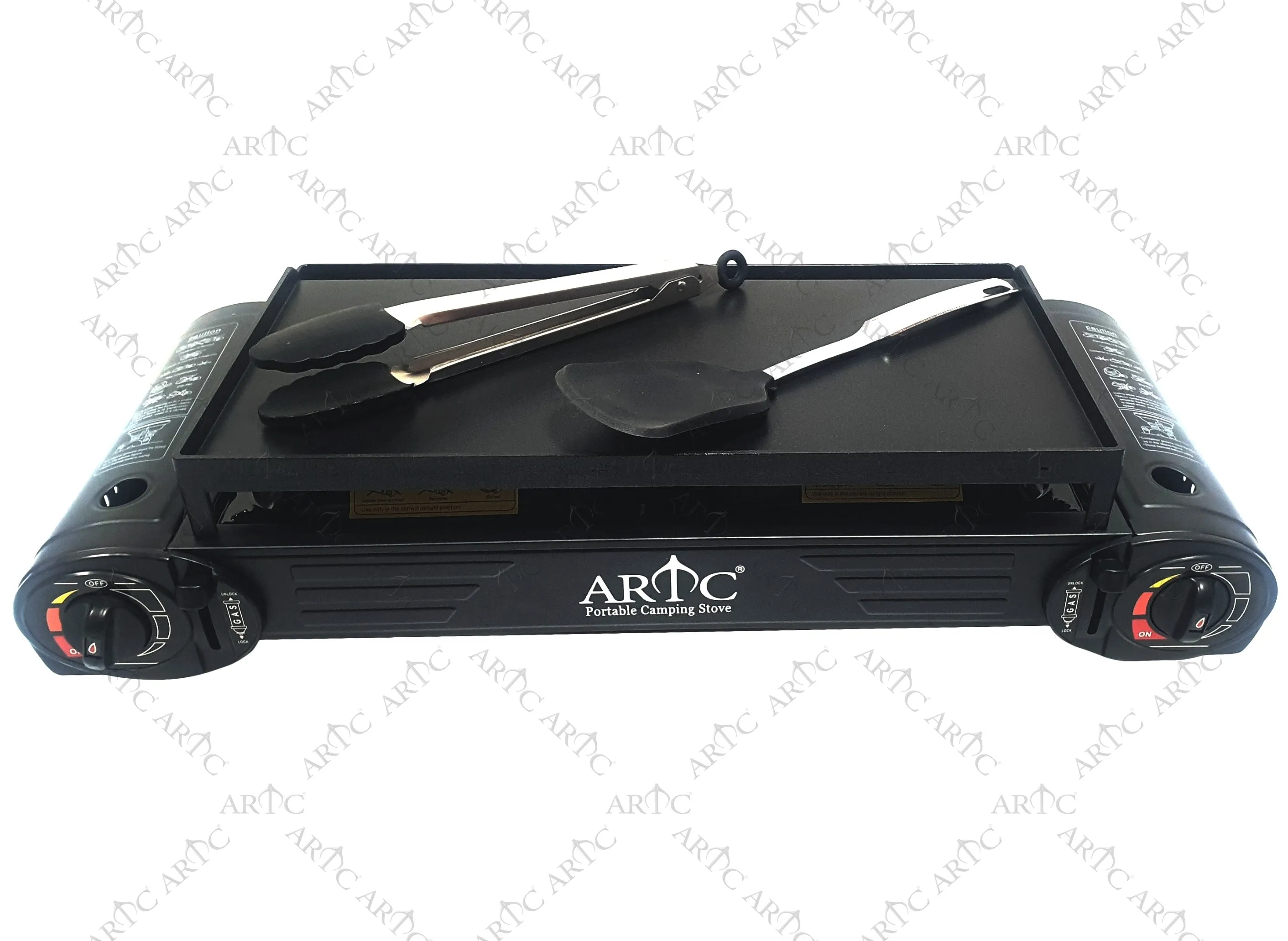ARTC® Double Burner Portable Camping Gas Stove - Set of 6 Piece