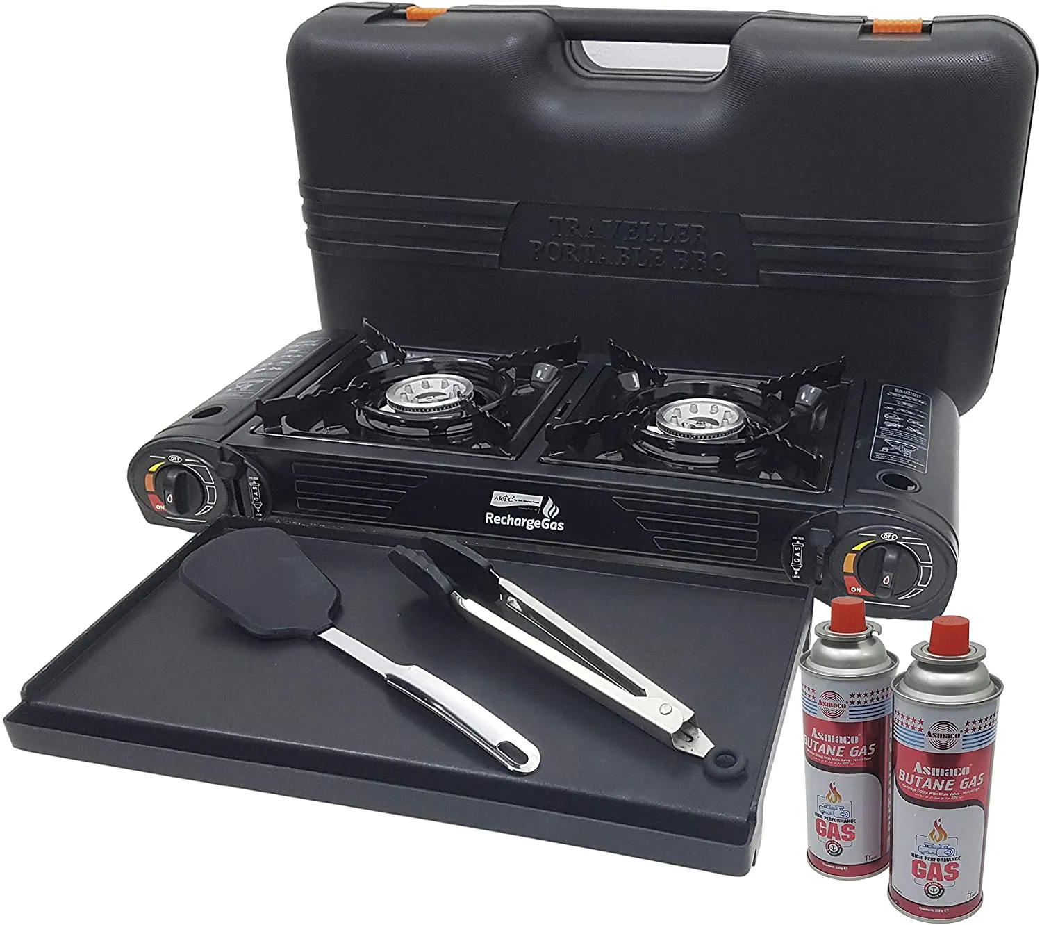 ARTC® Double Burner Portable Camping Gas Stove - Set of 6 Piece