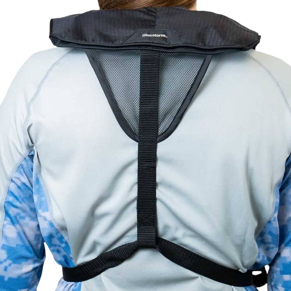 BLUESTORM Gear Cirrus26 Inflatable PFD Life Jackets for Adults | US Coast Guard Approved Automatic Life Vest w/Manual Override Convertibility