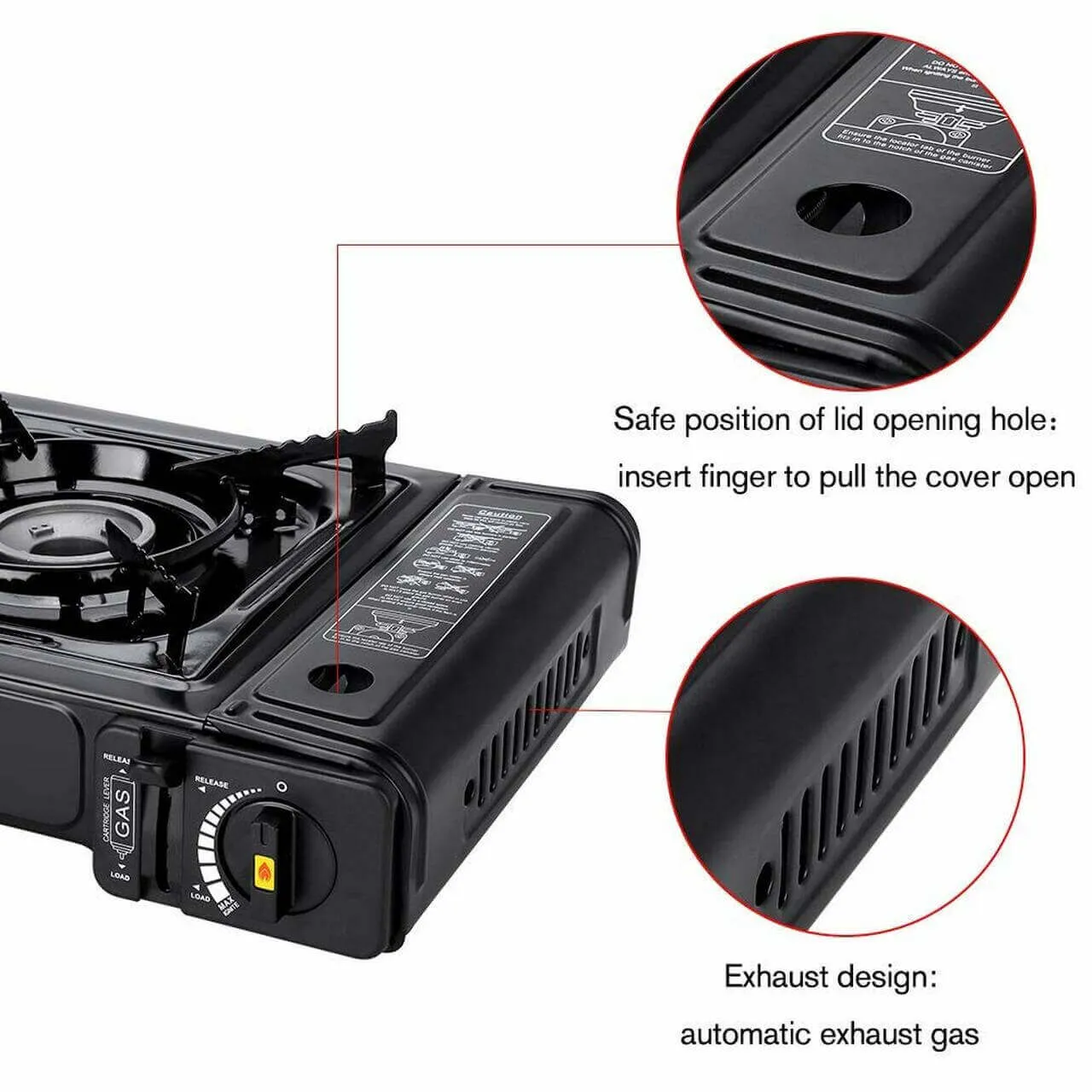 Camplux Dual Fuel (Propane & Butane) Portable Outdoor Camping Stove, Single Burner With Carrying Case - Blue