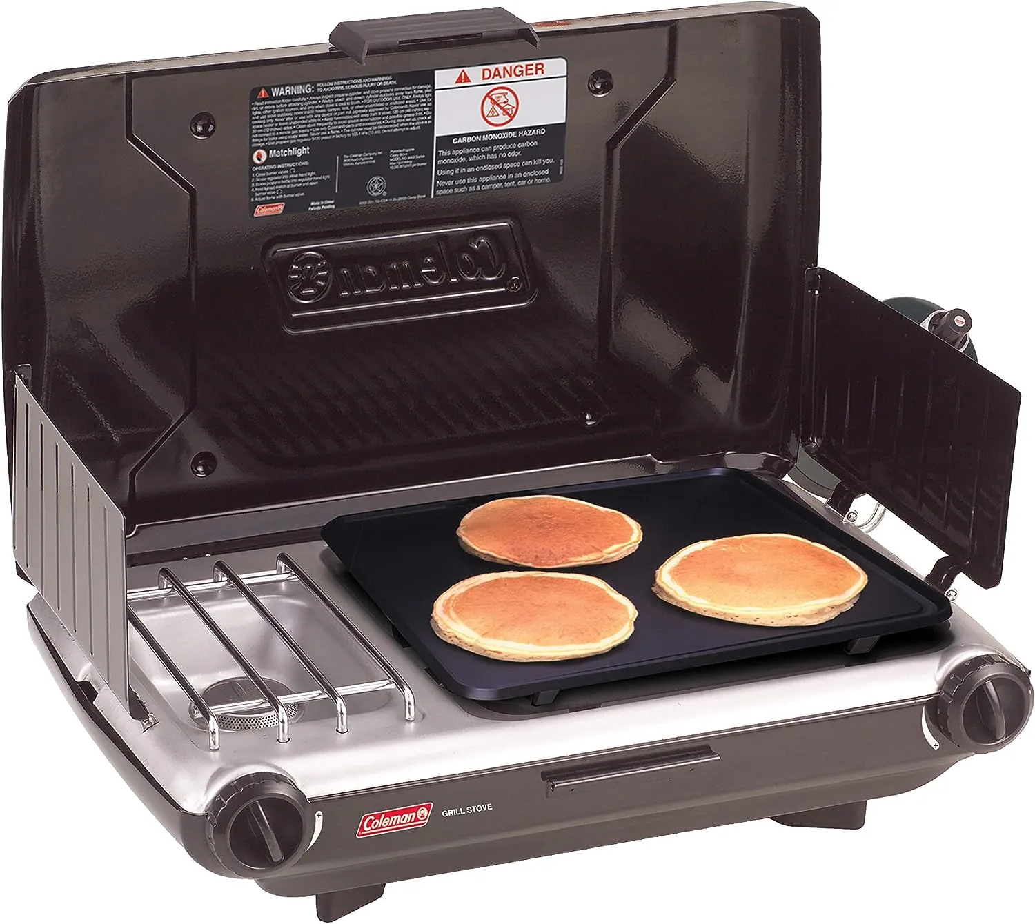 Coleman Camping Grill/Stove - 2-Burner Propane Tabletop Grill - Fits 10" Pan