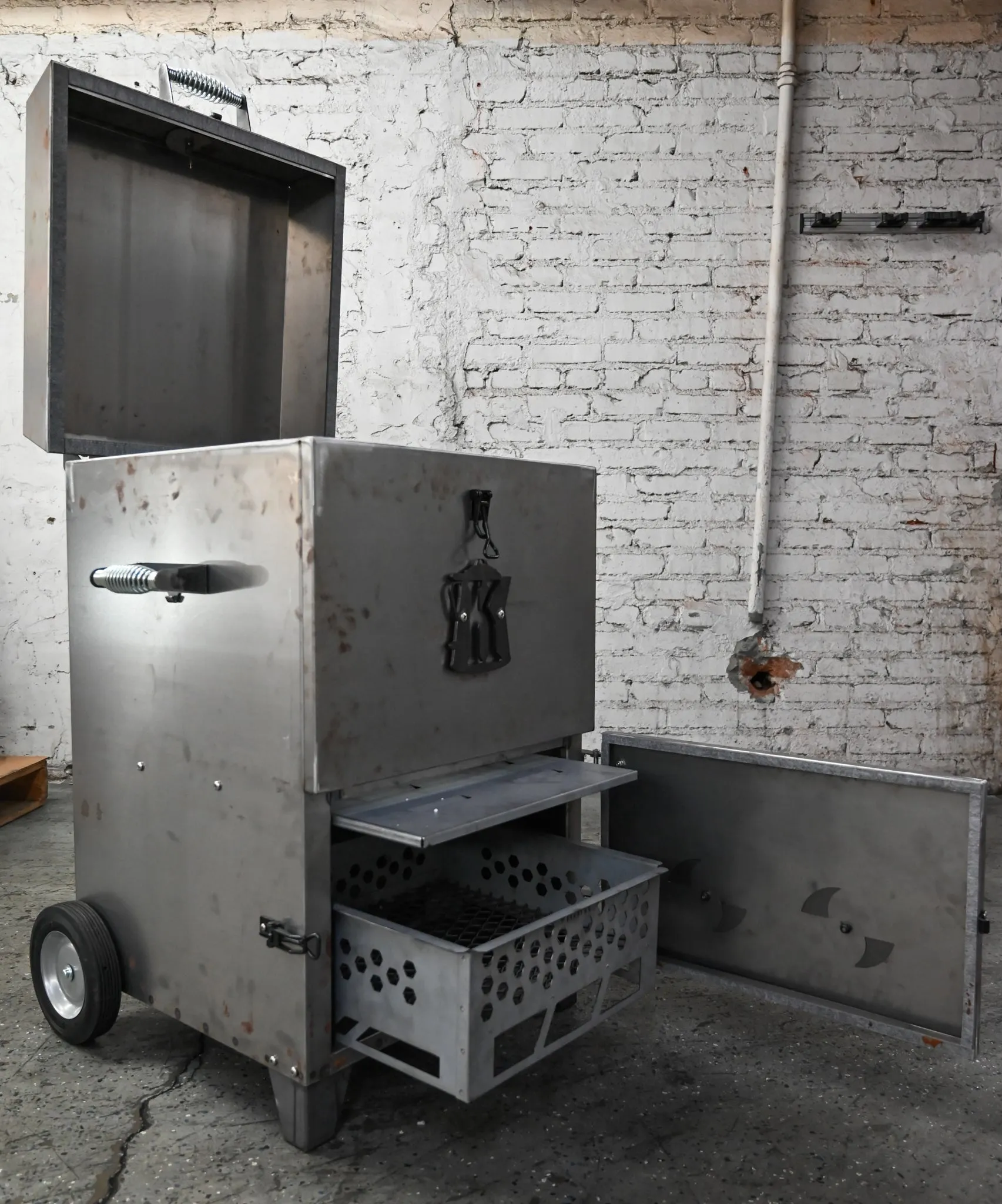 Corten Steel Roughneck Barrel Smoker, aka "Kent's Cowboy Smoke Box"
