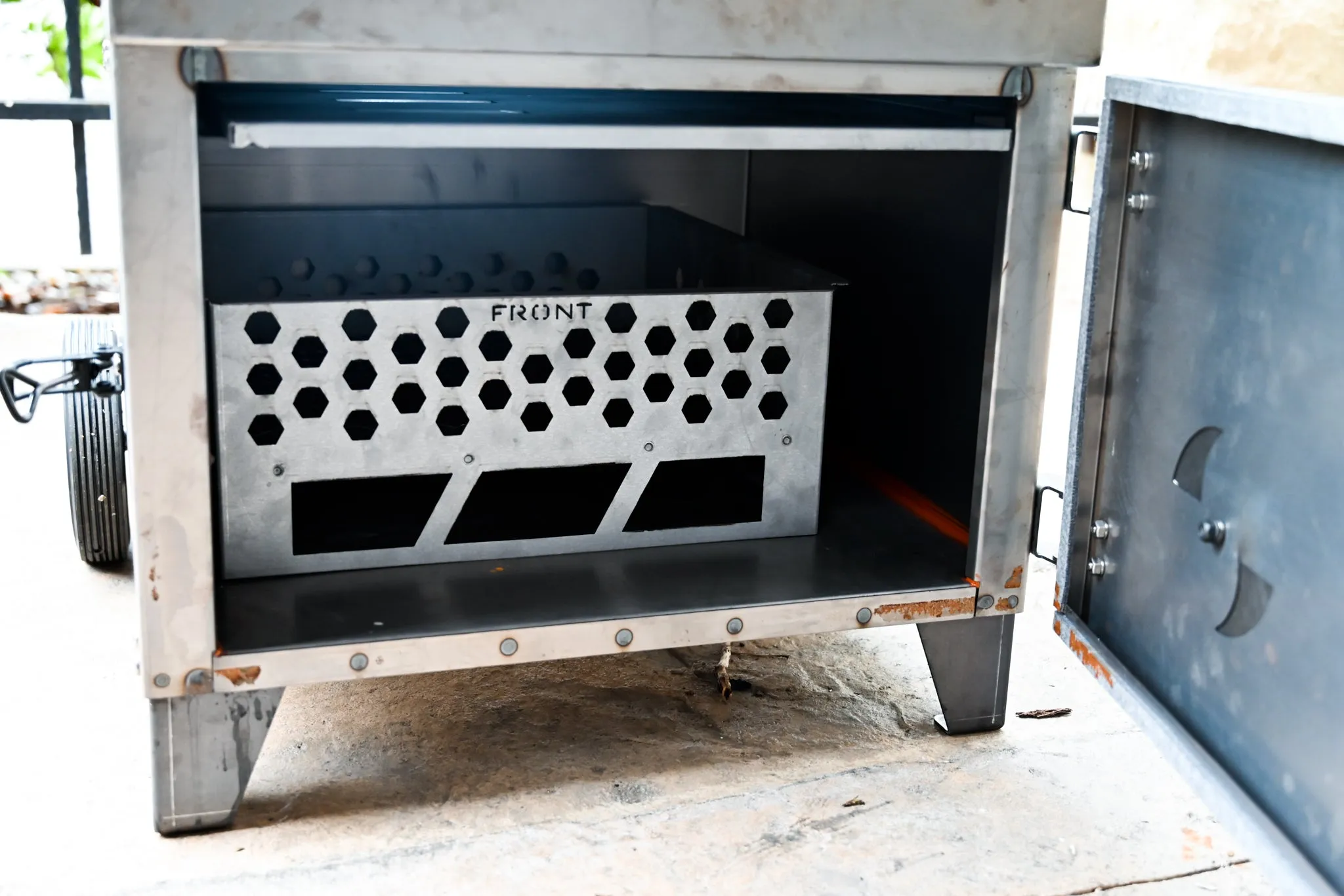 Corten Steel Roughneck Barrel Smoker, aka "Kent's Cowboy Smoke Box"