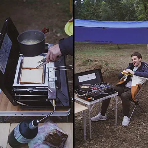 FineFlame 3 Burner Propane Stove 20,400 BTU Portable Gas Stove