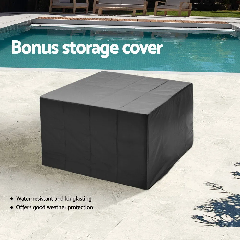 Gardeon 9 PCS Outdoor Dining Set Table Chairs Patio Lounge Setting Furniture
