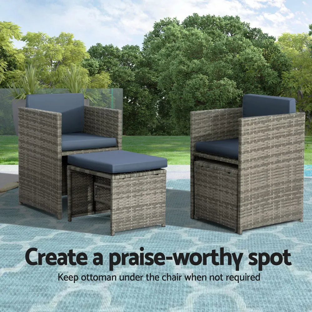 Gardeon 9 PCS Outdoor Dining Set Table Chairs Patio Lounge Setting Furniture
