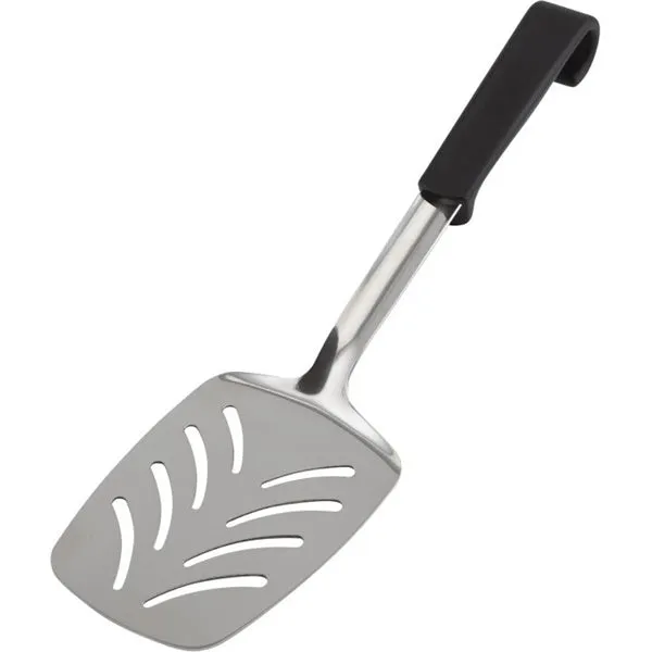 Genware Plastic Handle Slotted Turner Black