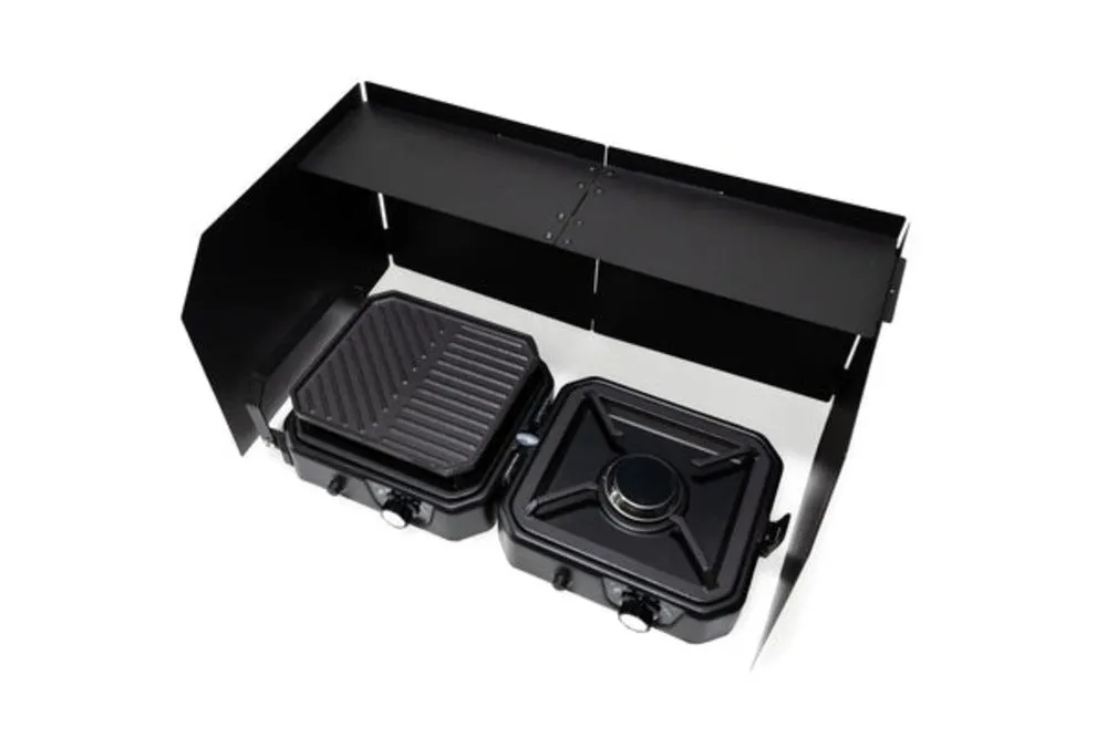 GoFSR Portable 2 Burner Camp Stove & Wind Screen