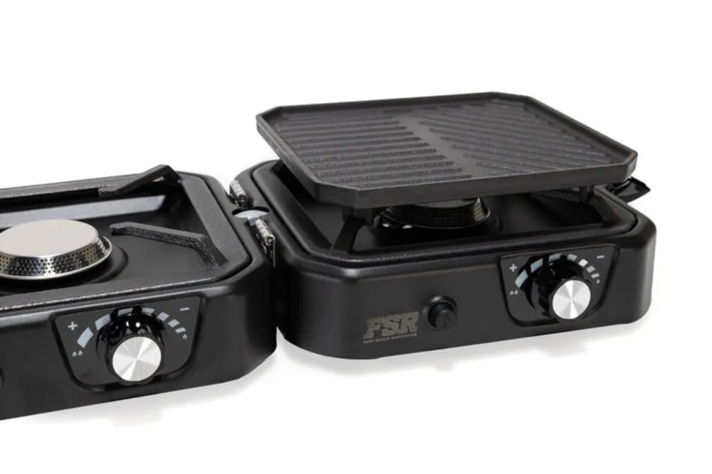 GoFSR Portable 2 Burner Camp Stove & Wind Screen