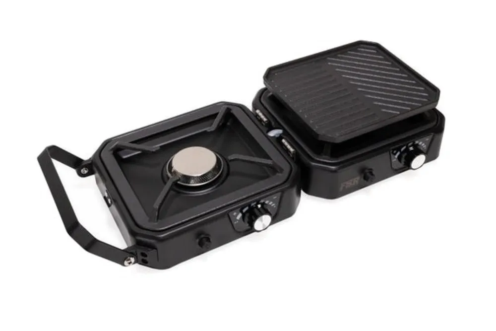 GoFSR Portable 2 Burner Camp Stove & Wind Screen
