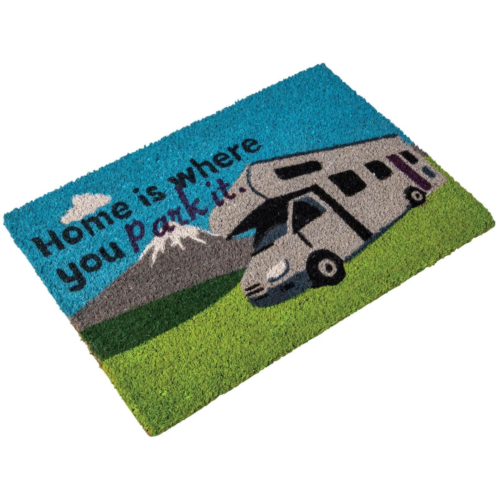 Home Is Where You Park It Motorhome Coir Door Mat
