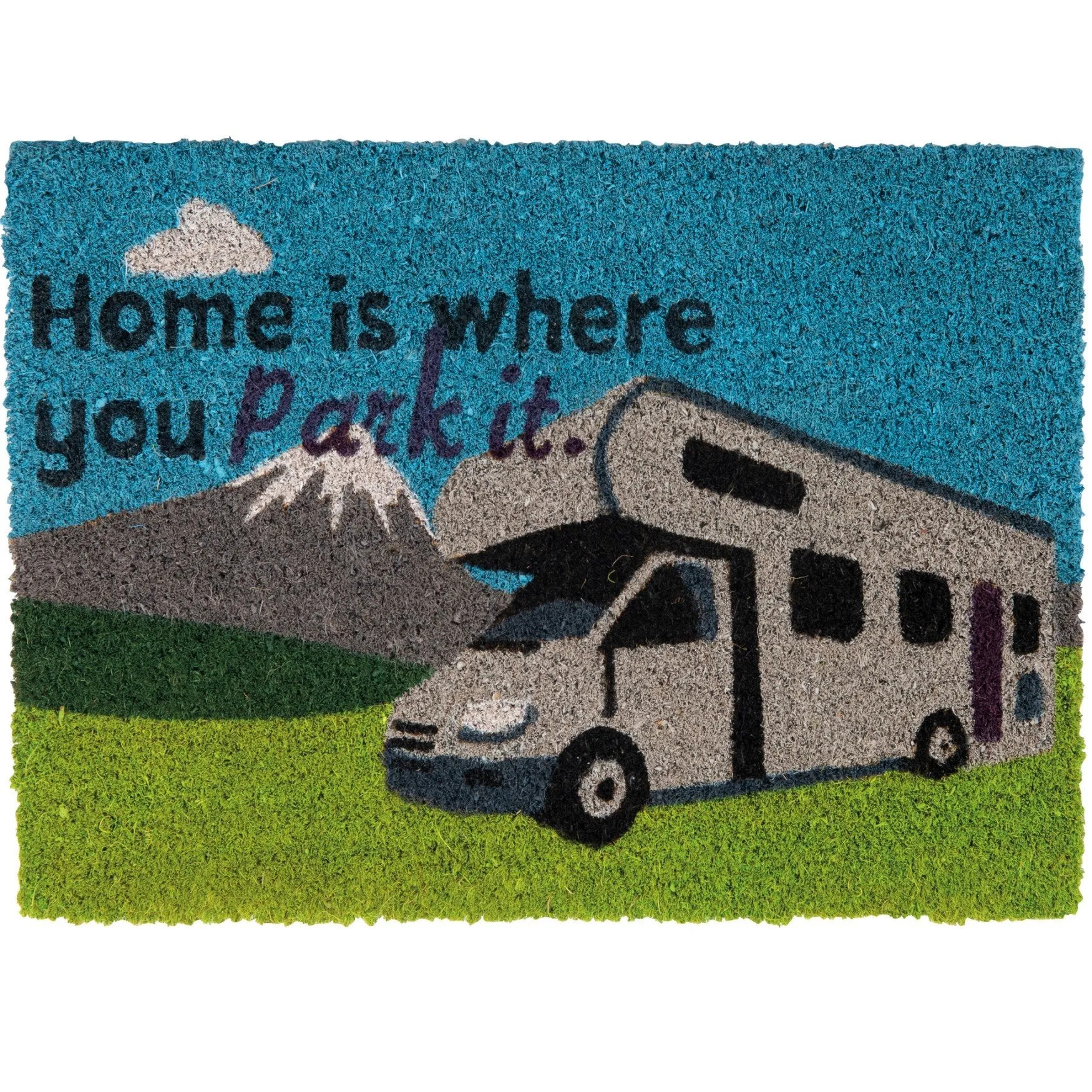 Home Is Where You Park It Motorhome Coir Door Mat