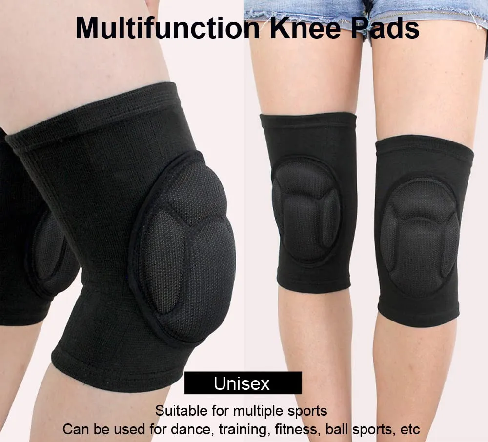 Knee Pads for Women & Men, Basketball Knee Pads Volleyball Knee Pads for Women Men Wrestling Knee Pads Wrestling Gear, Crash Pad Snowboarding Gear Knee Protector Soft Knee Pads for Work (Large, Black)