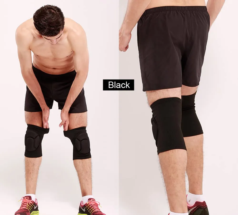 Knee Pads for Women & Men, Basketball Knee Pads Volleyball Knee Pads for Women Men Wrestling Knee Pads Wrestling Gear, Crash Pad Snowboarding Gear Knee Protector Soft Knee Pads for Work (Large, Black)