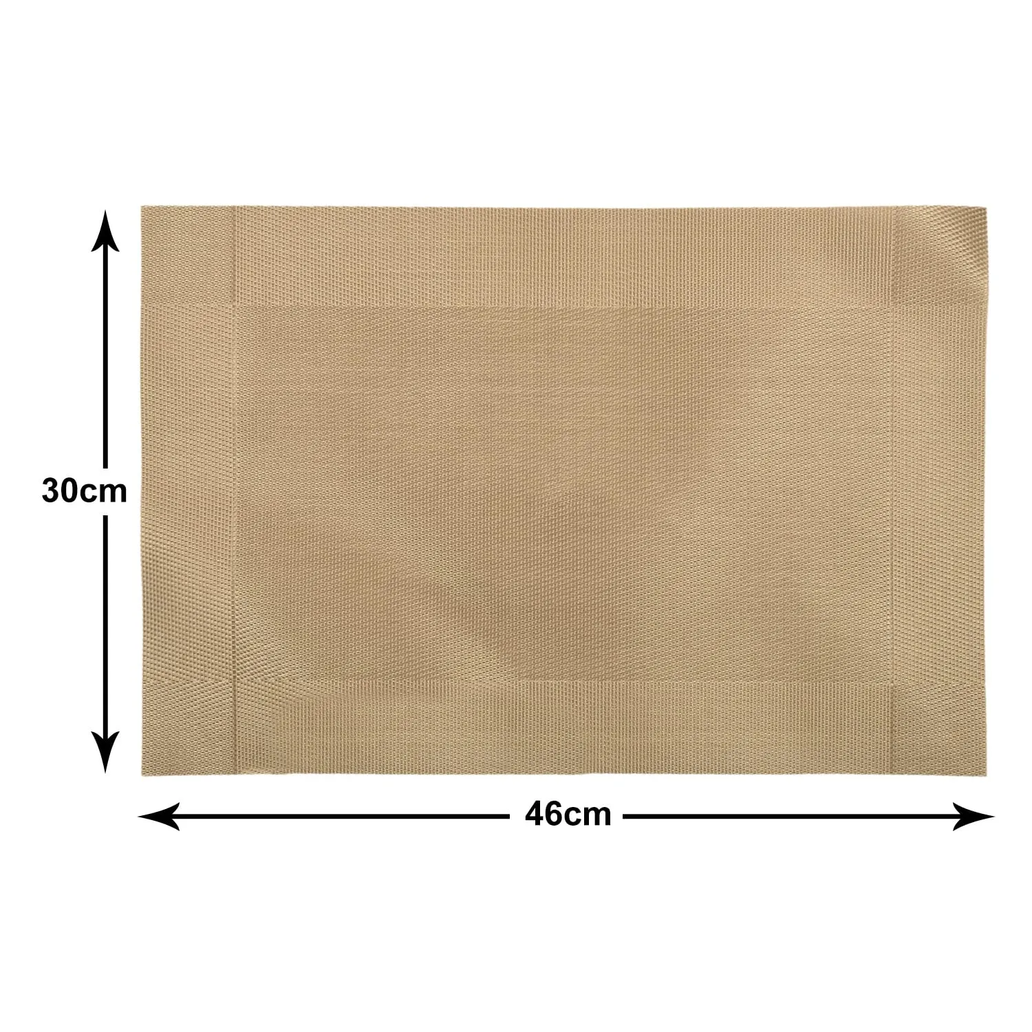 Kuber Industries PVC Reversible Dining Table Placemat for Dining Table, Home, Kitchen, Office and Outdoor Set of 6 (Light Brown)-50KM01308