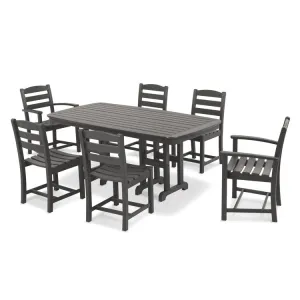 La Casa Cafe Seven-Piece Dining Set - Slate Gray