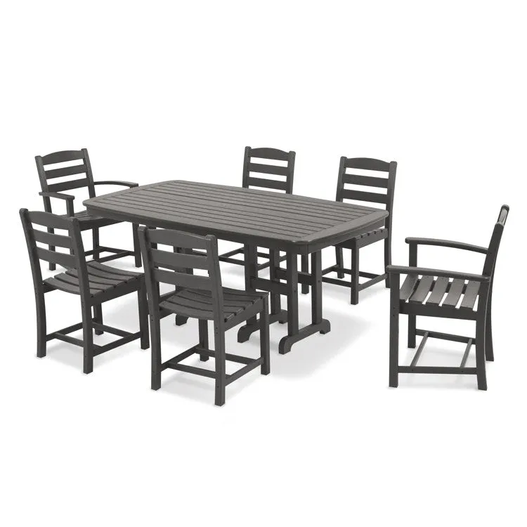 La Casa Cafe Seven-Piece Dining Set - Slate Gray