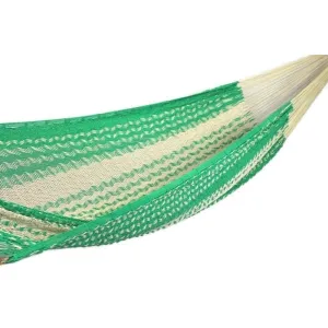 Mexican Hammock Traditional Cotton Light Green & White