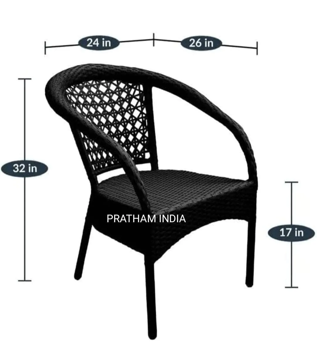 Naisargik Outdoor Indoor Patio Garden Lawn Balcony Living Room Tea Coffee Party Hall Chair Table Set Brown Color