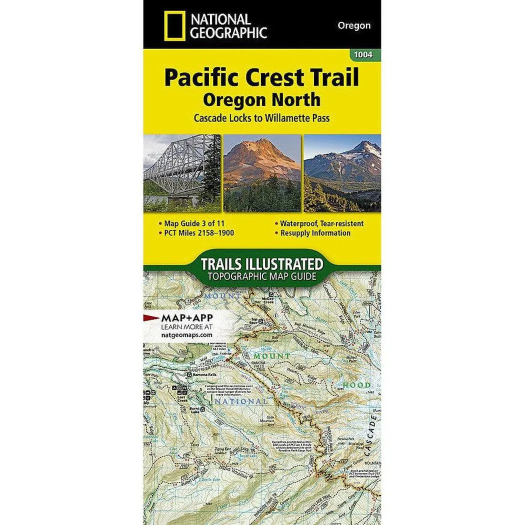 National Geographic Pacific Crest Trail: Oregon North Map [Cascade Locks to Willamette Pass]