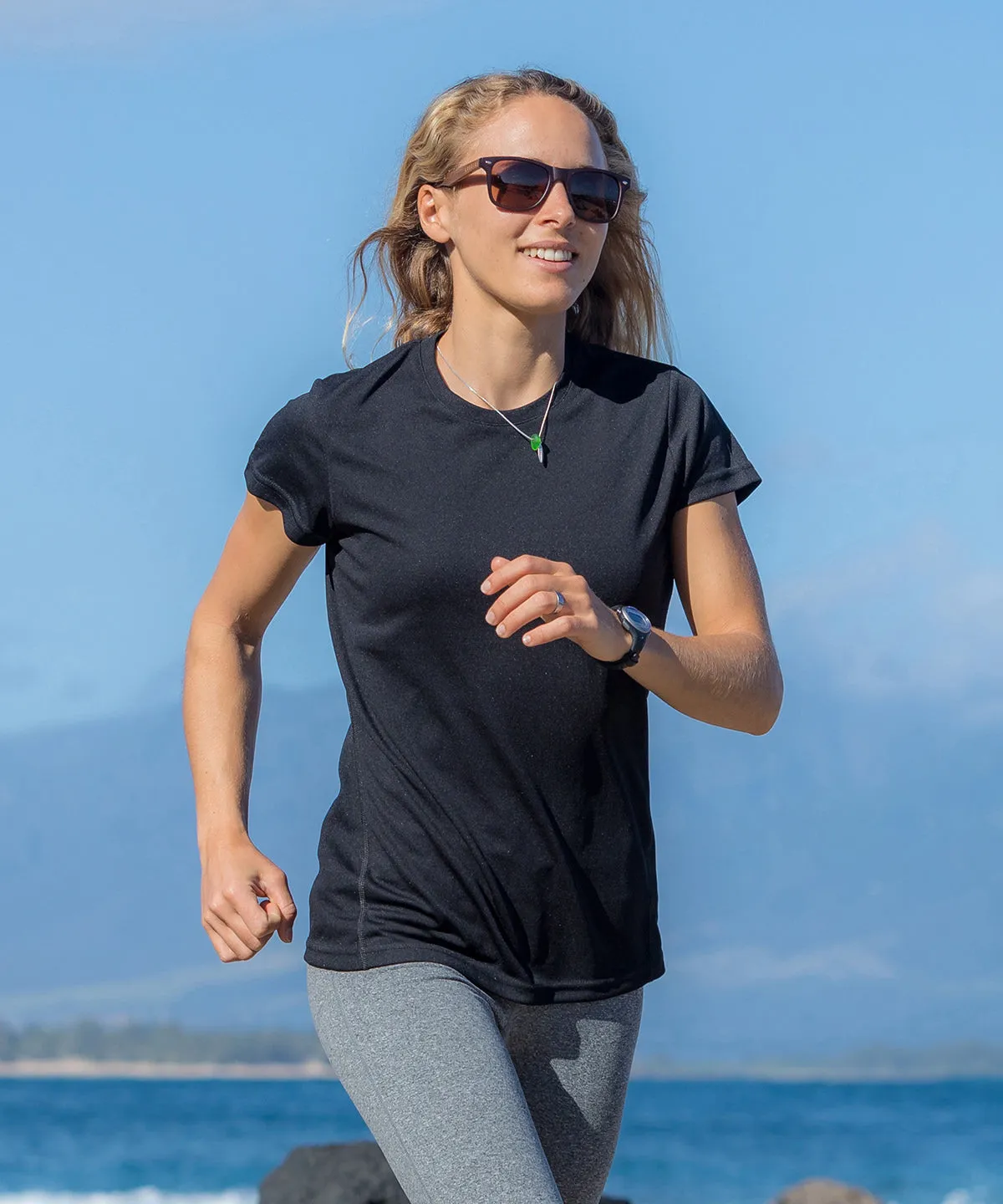 Navy - Women's Spiro quick-dry short sleeve t-shirt
