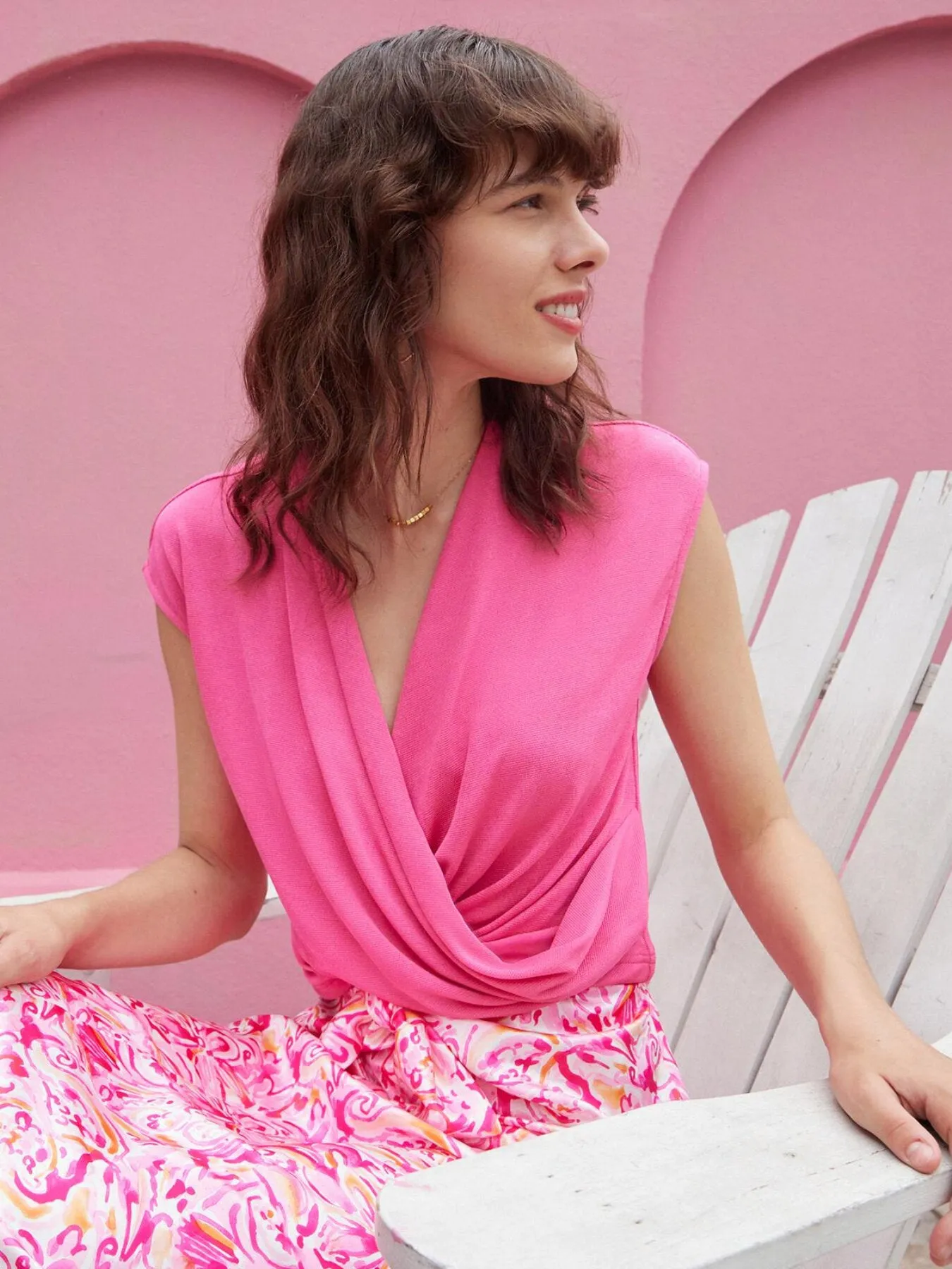 Plain Draped Cap Sleeve Tee