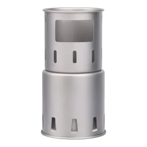 Portable Titanium Outdoor Camping Wood Stove Folding Lightweight Wood Burner Hiking Cooking Picnic Stove