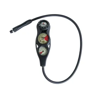 Scubapro 3-Gauge In-Line Dive Console w/ FS-1.5 Compass