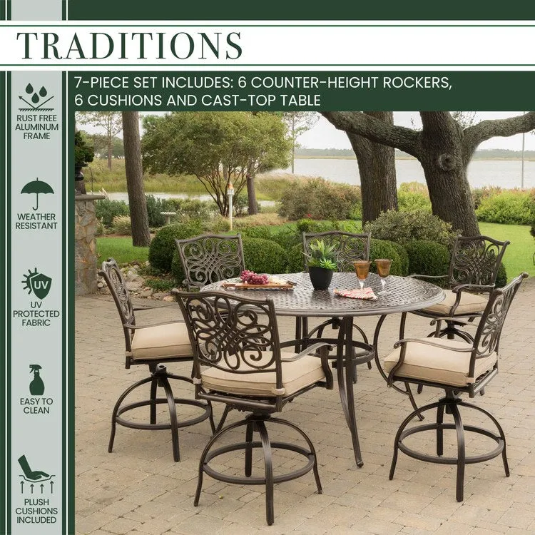 Traditions Seven-Piece High-Dining Bar Set