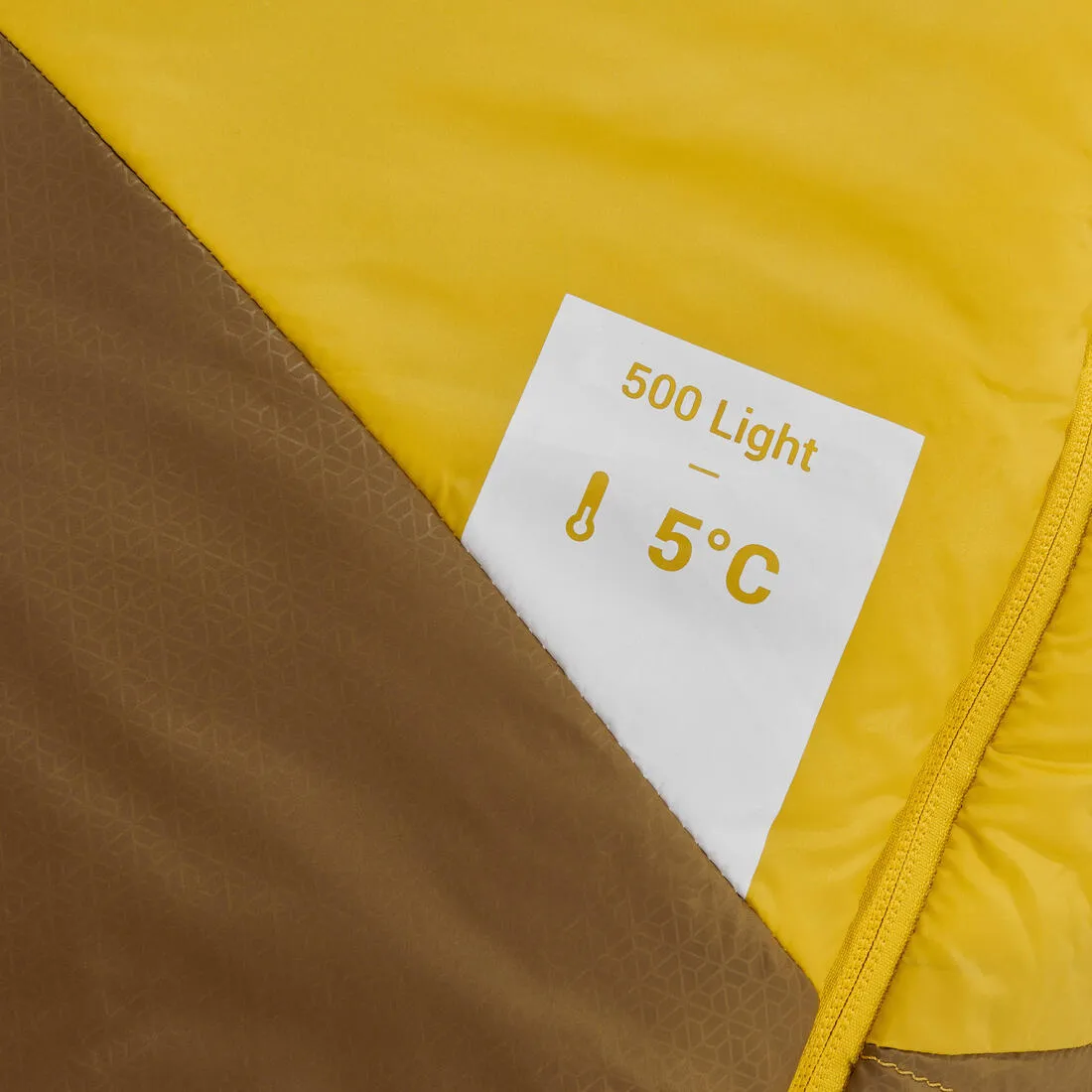 TREK500 5°light trekking sleeping bag - yellow