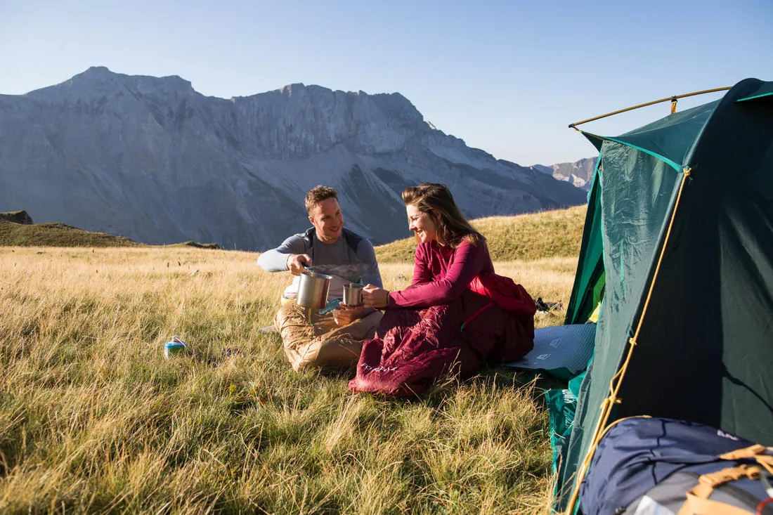 TREK500 5°light trekking sleeping bag - yellow