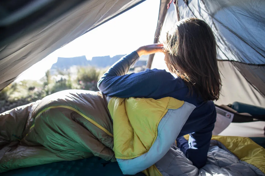 TREK500 5°light trekking sleeping bag - yellow