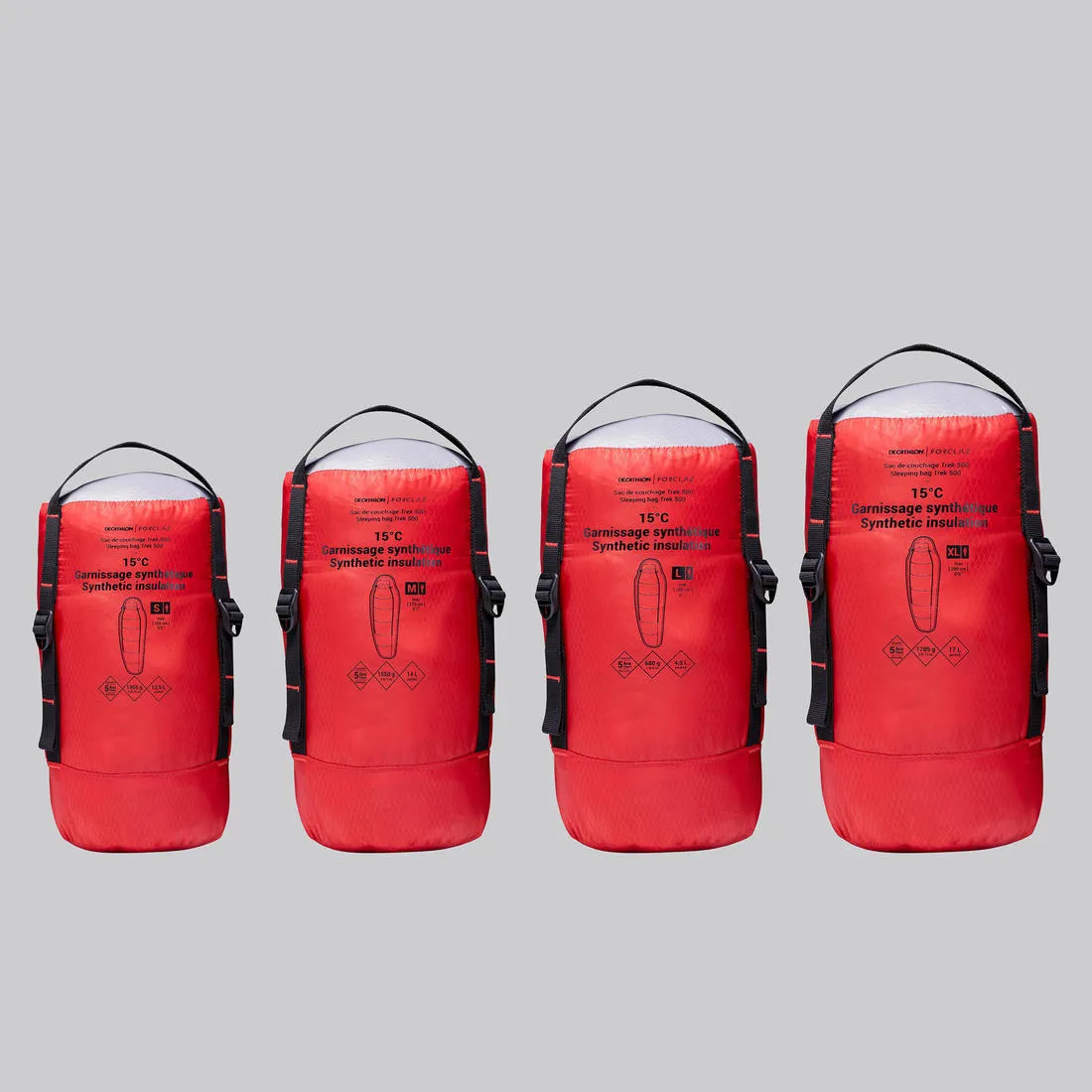 Trekking Sleeping Bag MT500 15°C - Polyester