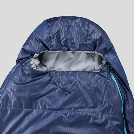 Twinnable feather sleeping bag - blue