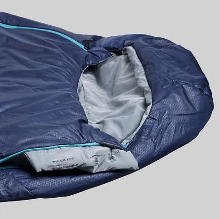 Twinnable feather sleeping bag - blue