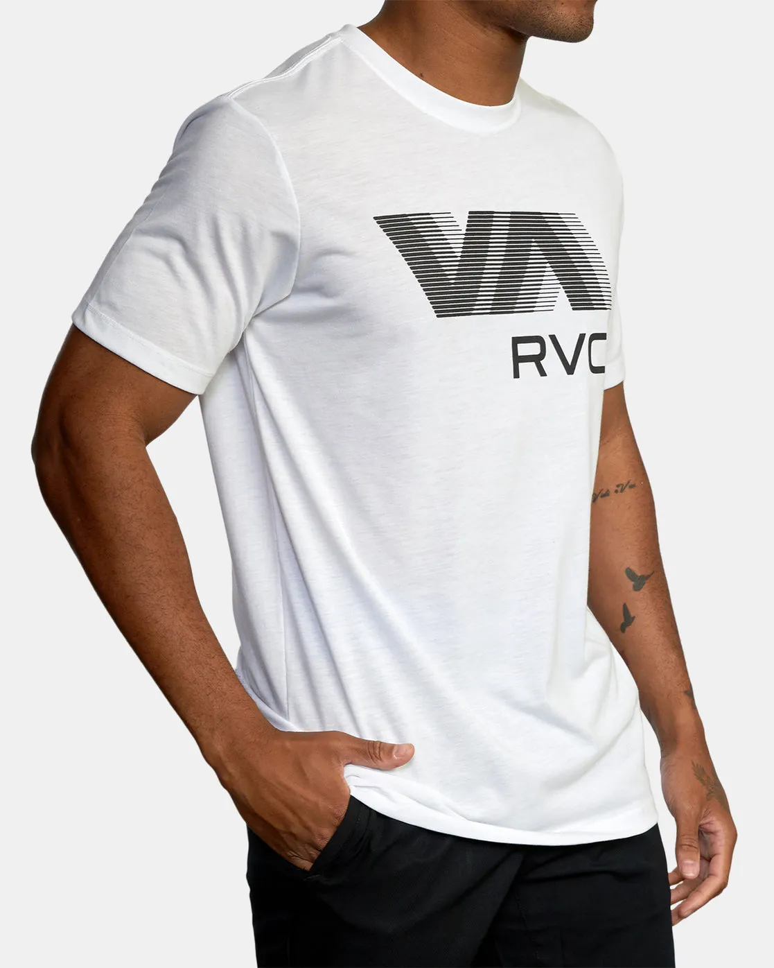 VA RVCA Blur Short Sleeve Performance Tee - White