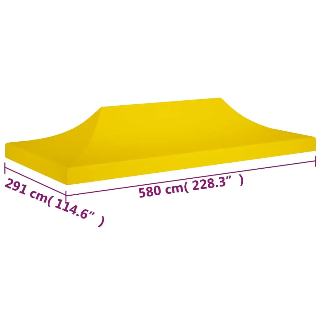 vidaXL Party Tent Roof 6x3 m Yellow 270 g/m²