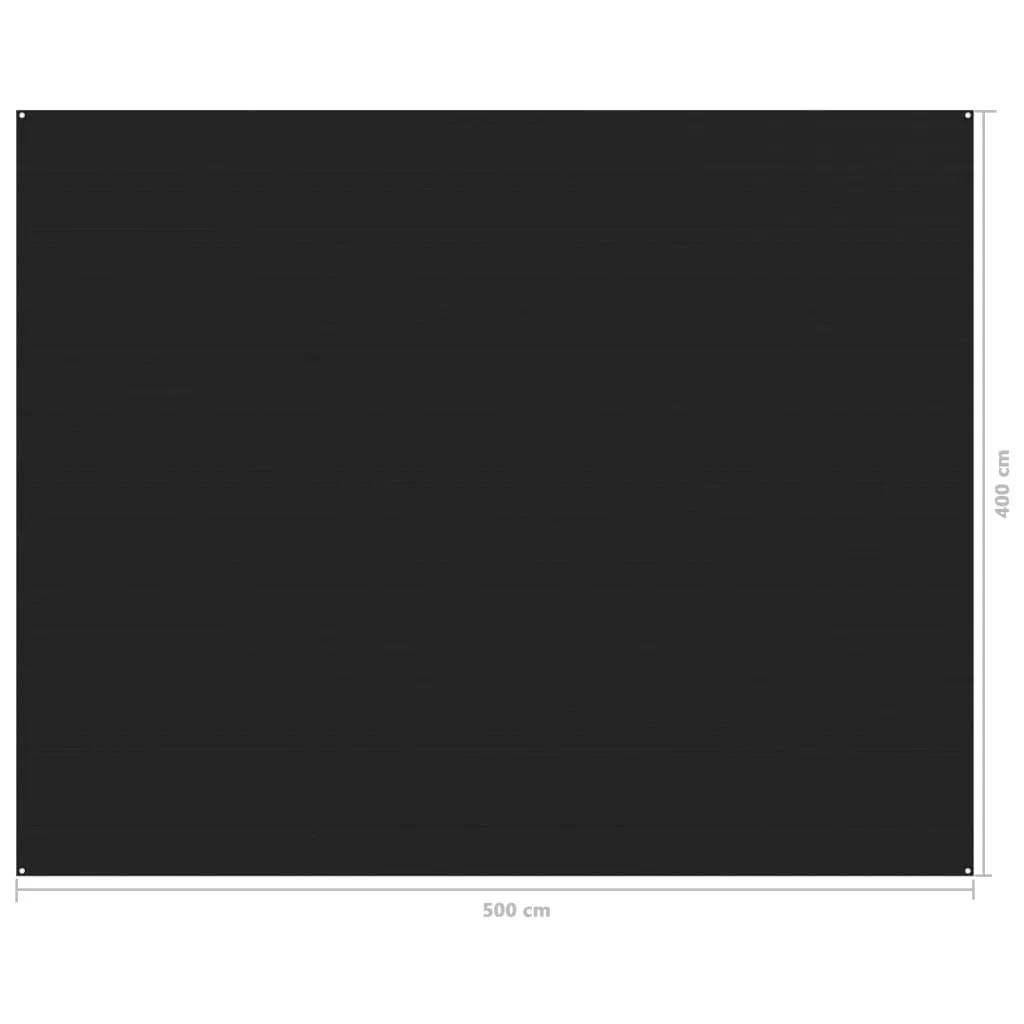 vidaXL Tent Carpet 400x500 cm Black