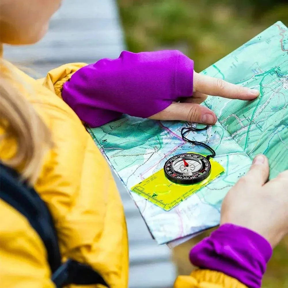Waterproof Compass Outdoor Gadget Navigation Hiking Compass Camping Orienteering Backpacking Map Reading Compass for Scout Kids