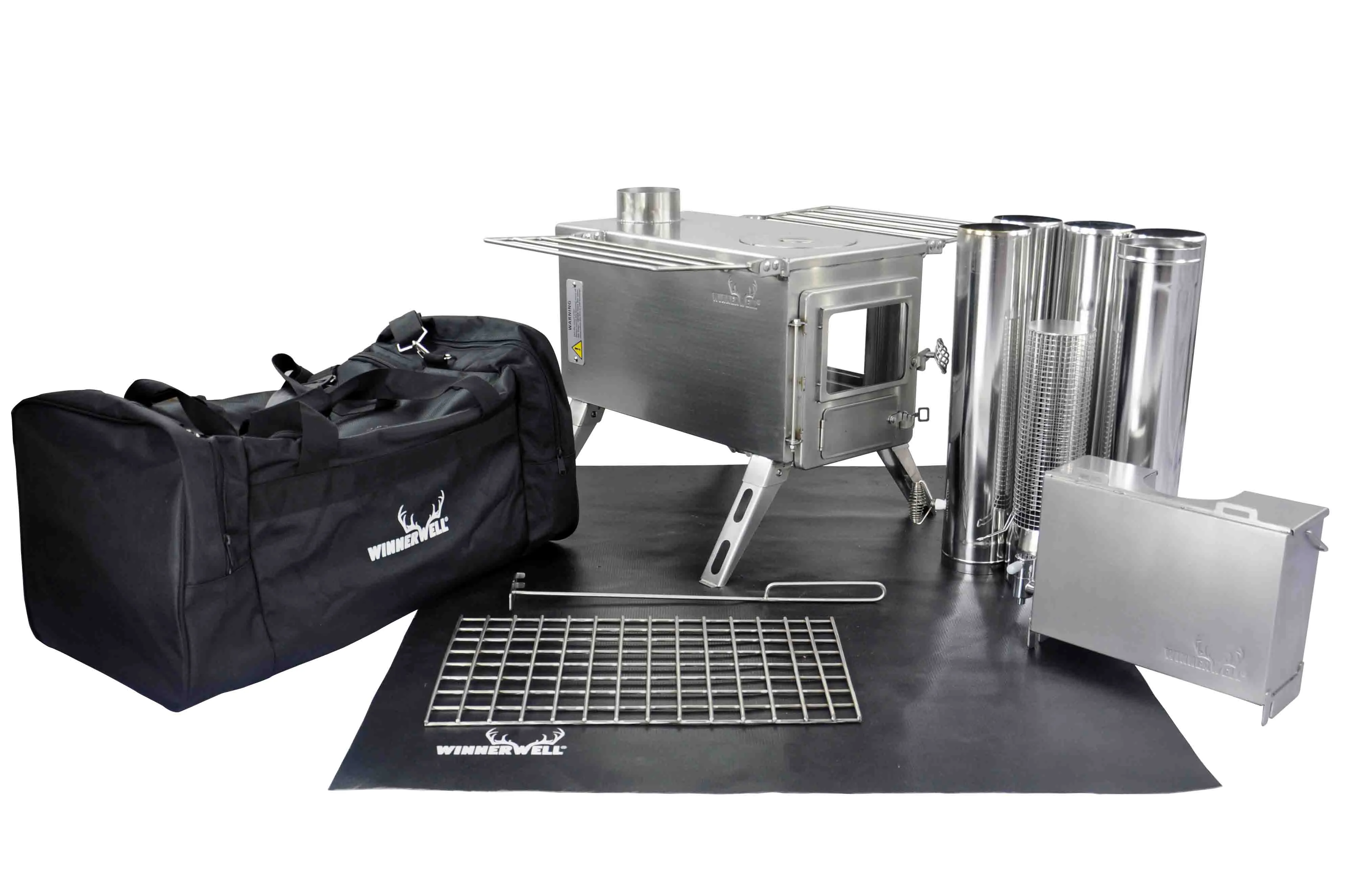 Winnerwell Nomad VIEW 1G Large Wood Stove PACKAGE